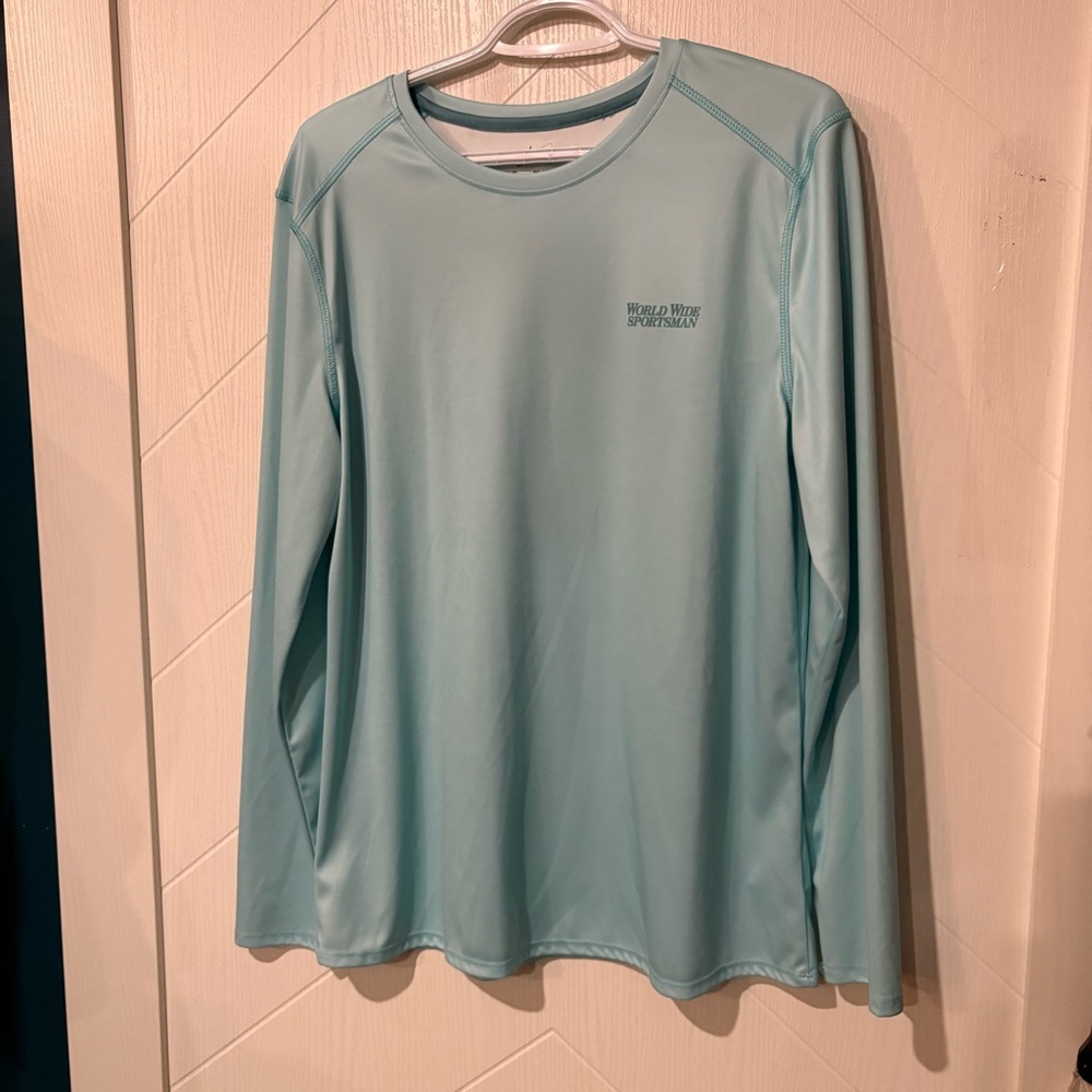 -World Wide Sportsman Sun Protection Fishing Shirt Graphic Long Sleeve/ Vacation